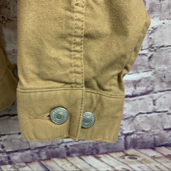 Lands End Lighthouse Tan Button Front Crop Jacket - Picture 6 of 10